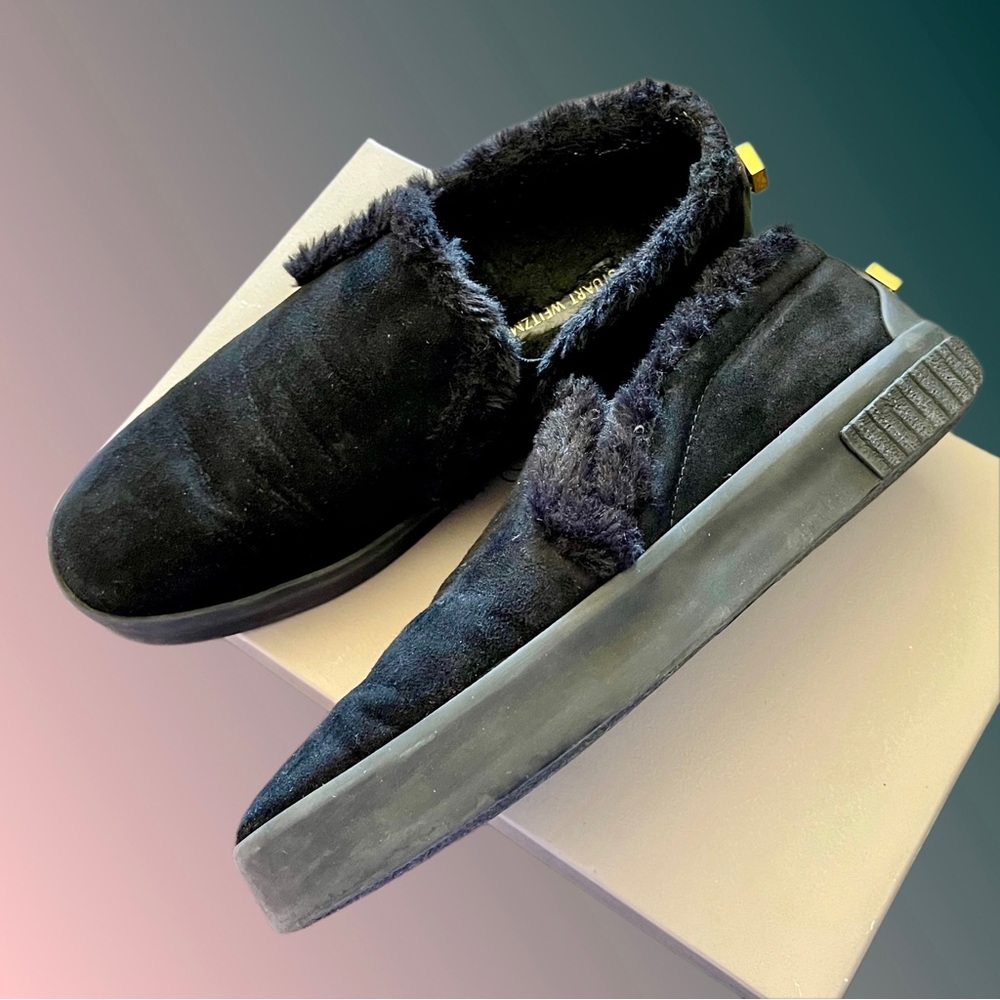 Stuart weitzman Suede Fur Loafer Sneakers